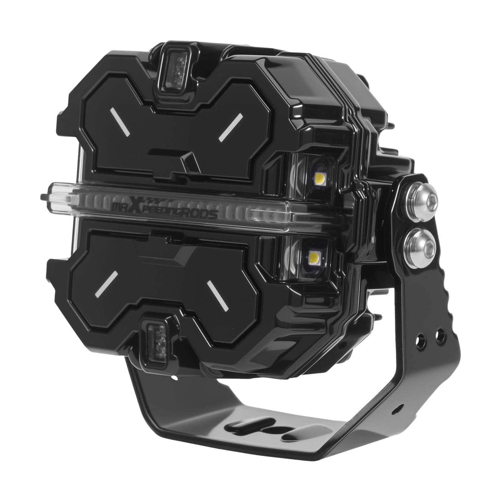 LED pod lights set 3.5 inch square black 160W RGB DRL amber/white 270 degree IP68 12V Crosshair for off-road