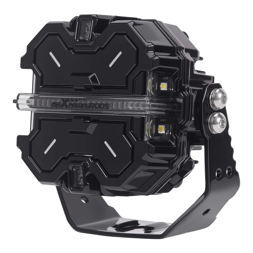 LED auxiliary lights set 3.5 inch square 160W 19200LM DRL spot beam side shooters 270 degree IP68 9-32V for off-road and tractor
