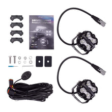 Load image into Gallery viewer, LED auxiliary lights set 3.5 inch square black 160W DRL spot 270 degree IP68 9-32V 6000K Crosshair for off-road and truck