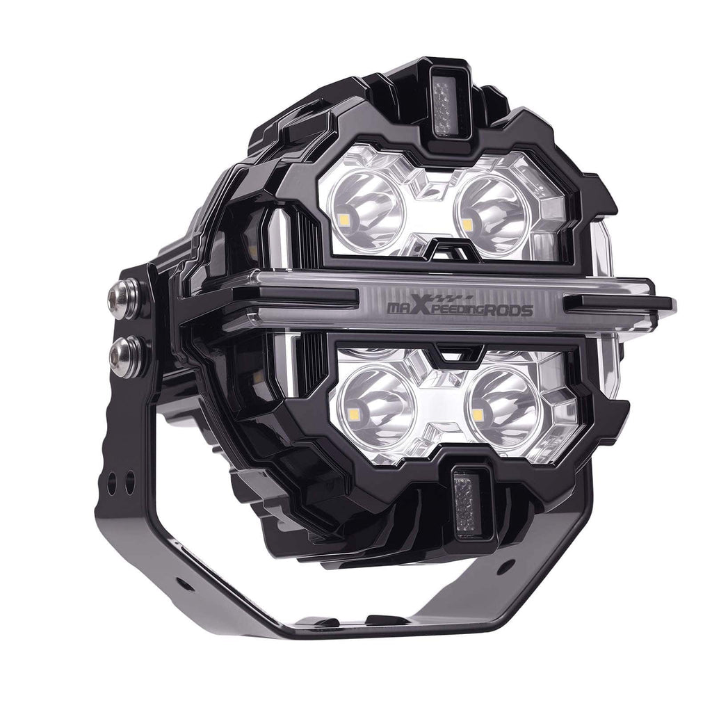 5 LED Auxiliary Lights 21360LM Spot+Side Light 270° Aluminum White/Amber