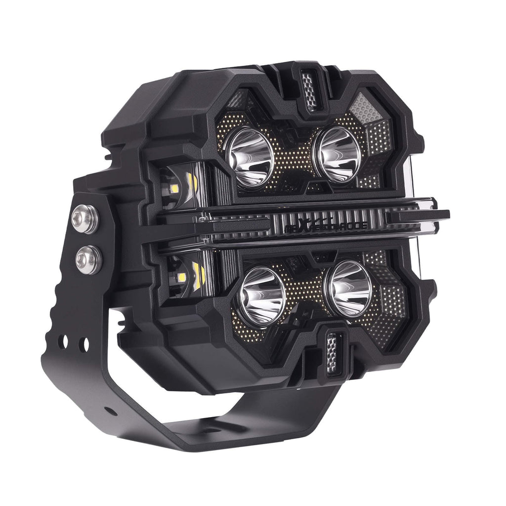 Square LED Work Light RGB DRL 212W for SUV 4X4 Marine Boat White 6000K