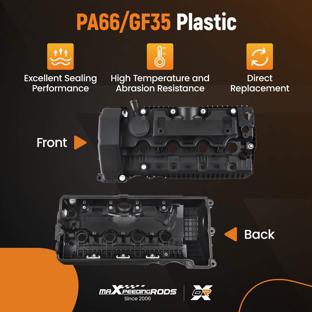 Valve Cover left suitable for BMW 5 Series E60 E61 6 Series E63 E64 7 Series E65 X5 E53 E70 2001-2010