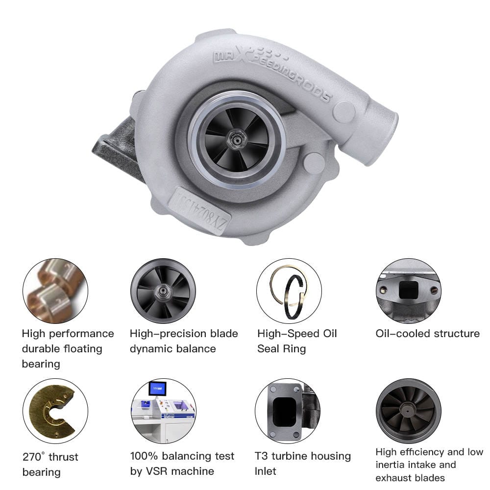 T3 T4 T04E Turbocharger 400HP .57 A.R Universal 4/6 Cyl. 2.5L-3.5L Upgrade