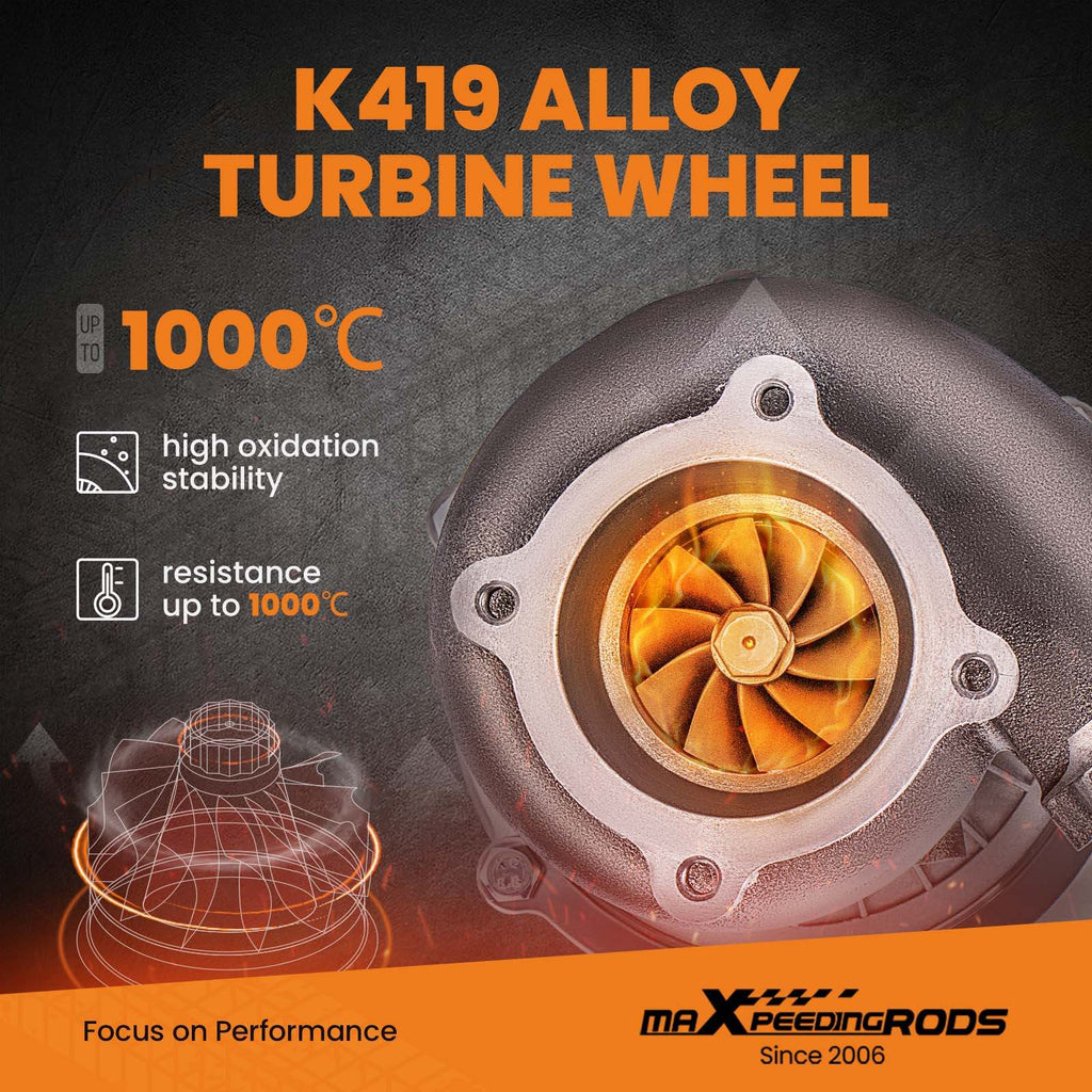Universal Turbo Street for GT3037 500HP suitable for all 4/6 cyl 2.5L-3.0L engines Turbo with billet compressor wheel