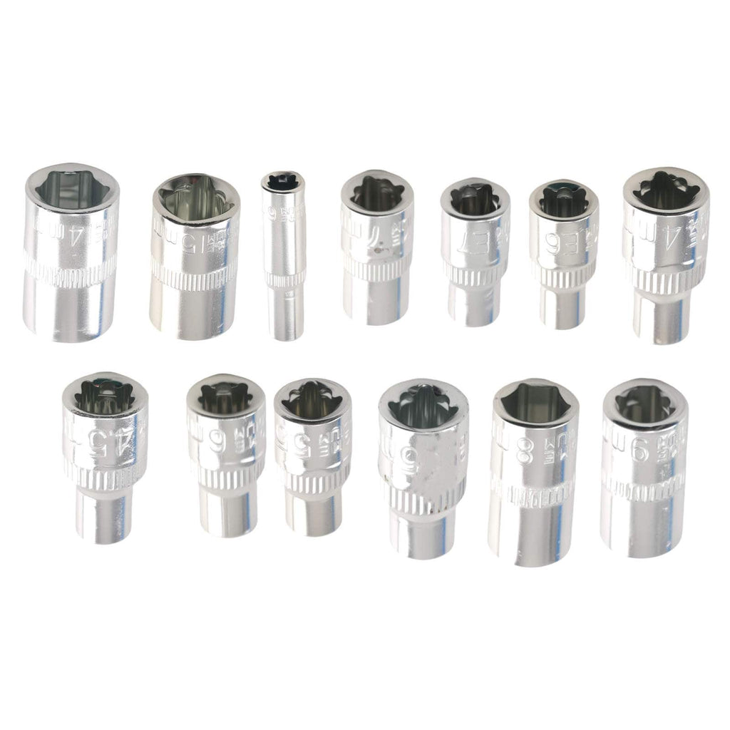 108-Piece Socket Wrench Set for Mechanics CR-V 1/2 1/4 Complete
