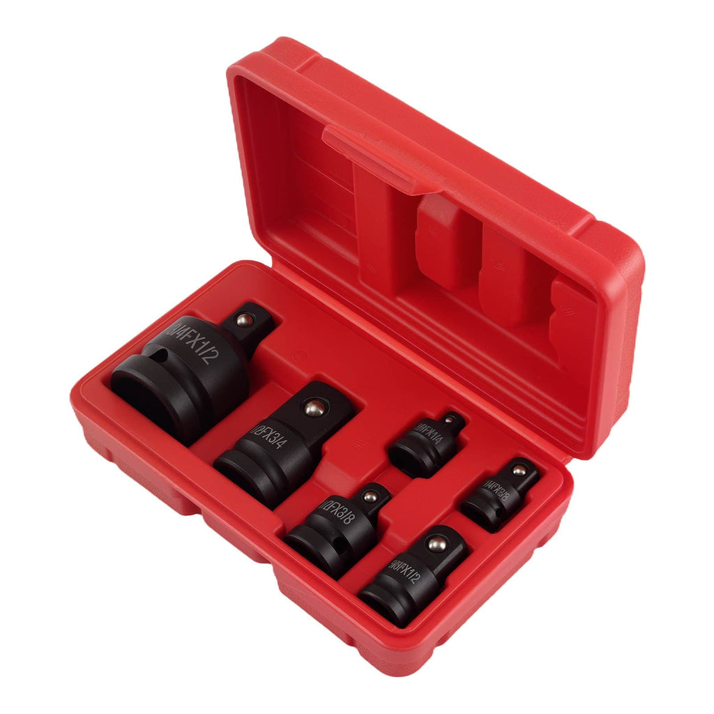 6 Pieces Impact Adapter Set 1/4 3/8 1/2 Socket Wrench Reducers 45#