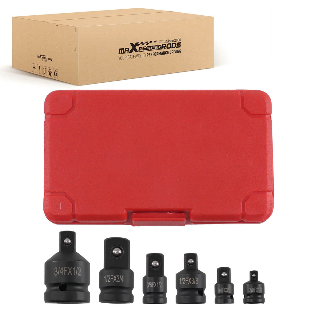 6 Pieces Impact Adapter Set 1/4 3/8 1/2 Socket Wrench Reducers 45#