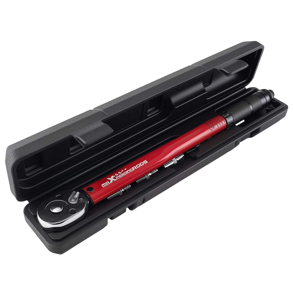 Torque Wrench 1/2 28-210Nm for Vehicle with Sockets 17/19/21mm and Extension