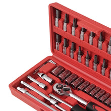 Load image into Gallery viewer, 46-Piece Tool Set Ratchet Wrench with Universal Joint and Extensions