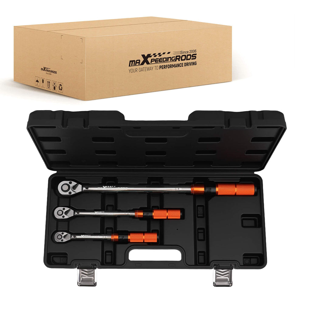 Torque Wrench Set 1/4 3/8 1/2 5-25 10-60 40-220Nm with Case