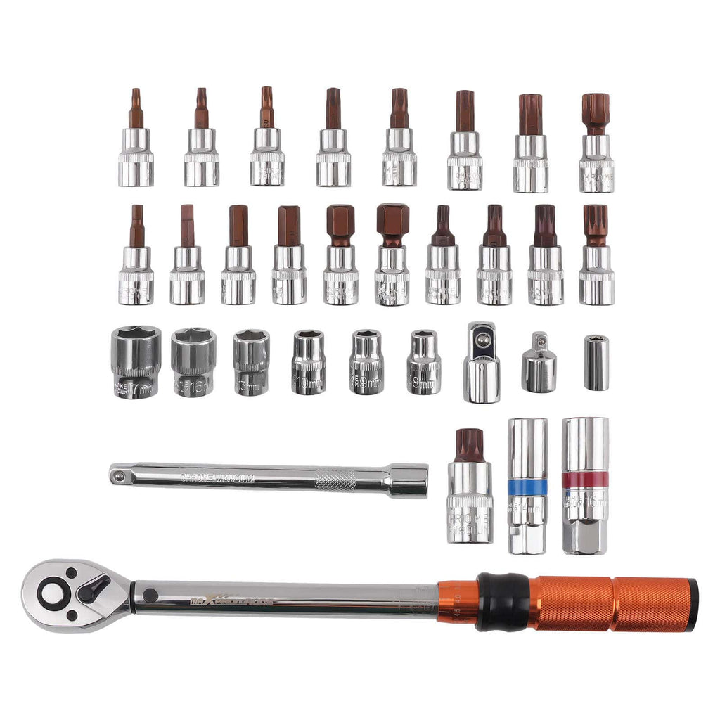 Torque Wrench Tool Kit 3/8 5-60Nm with Case for Car Repair