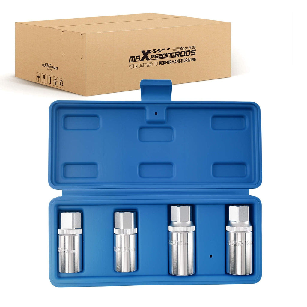 4-Piece Exhaust Stud Extractor Set CRV 6-12mm 1/2 Inch with Case