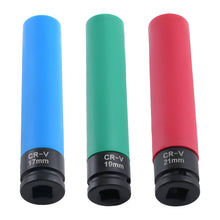 Load image into Gallery viewer, 3 Impact Sockets for Wheels 17 19 21mm 1/2 Inch 150mm 50bc 3 pieces