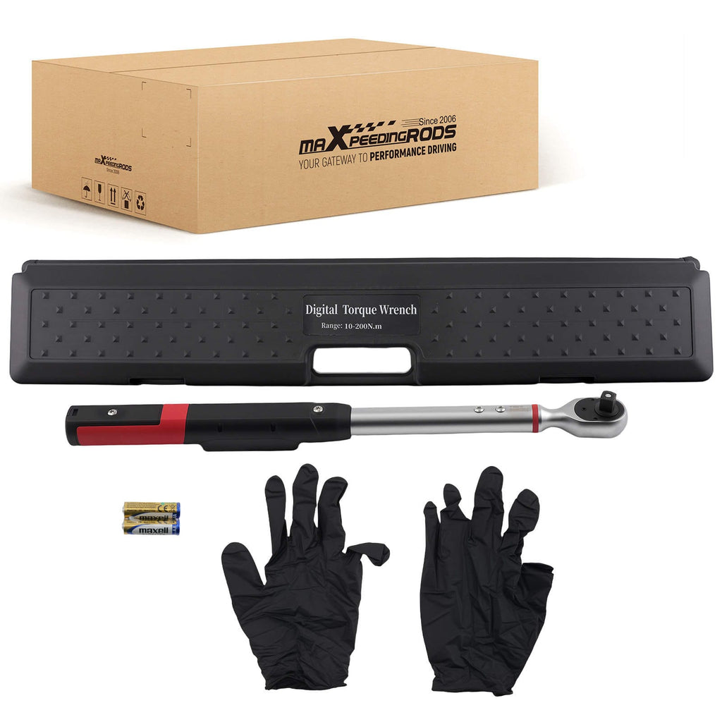 Digital Torque Wrench 1/2" 10-200Nm for Motorcycle Car LCD Display CrMo Adjustable