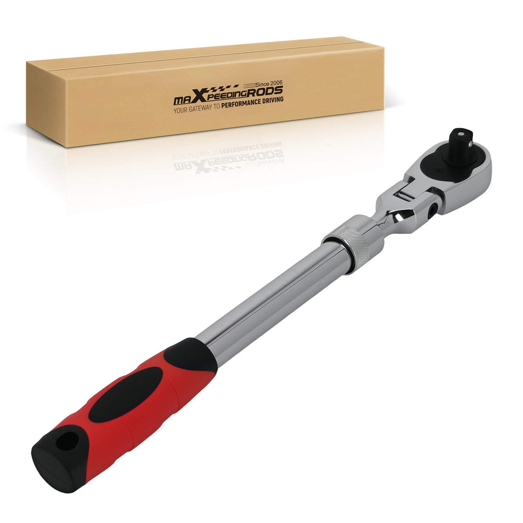 1/2 Inch 72-Tooth Extendable Ratchet Wrench 330-440mm Flexible Head