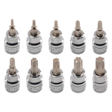 Load image into Gallery viewer, 10-Piece 3/8" Torx Socket Set T10-T55 48mm CRV for Tools