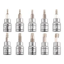 Load image into Gallery viewer, 10-Piece 3/8" Torx Socket Set T10-T55 48mm CRV for Tools