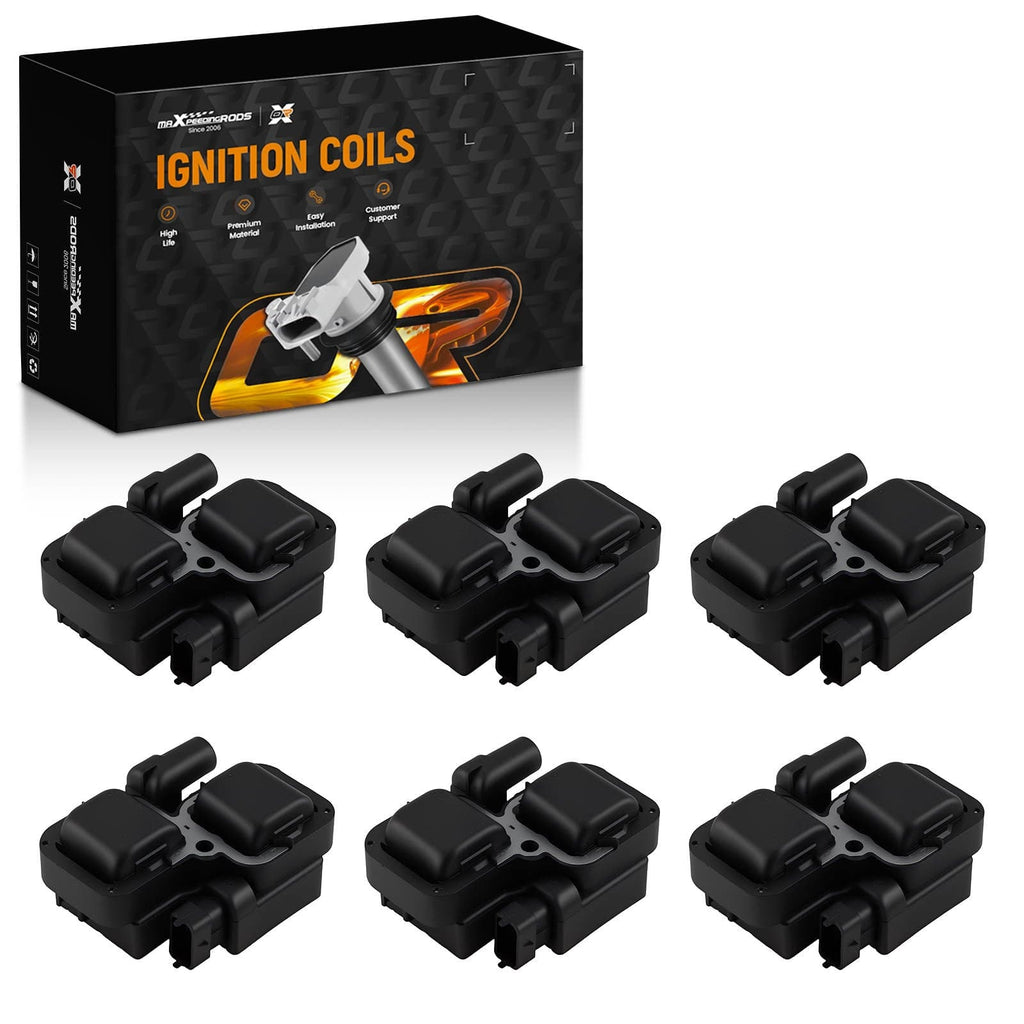 6 Pieces Ignition Coils suitable for Mercedes C320 S430 CLK320 1998-2005 0001587803