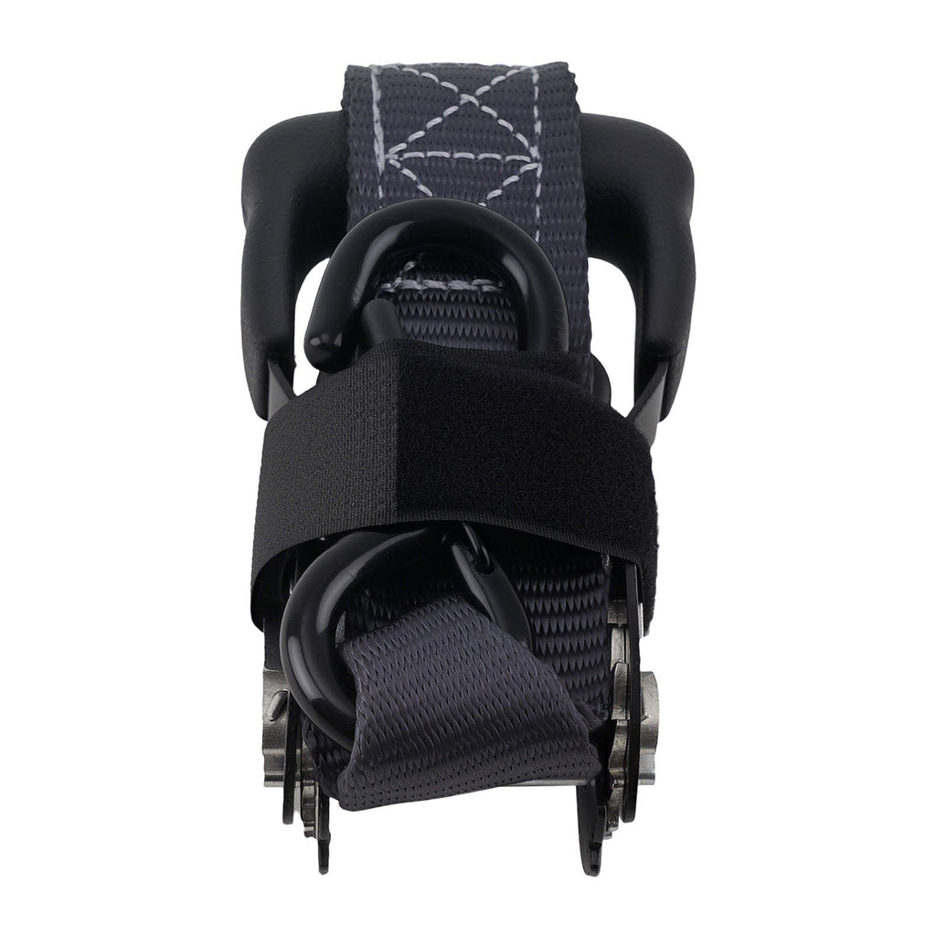 4x Ratchet Tie Down Straps Truck 5208 lb 2.4m S-Hooks Black S-Hook Safety Clip