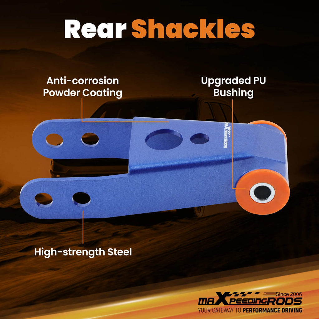 Front 3 + Rear 2 Inch Lift Kit Spacers compatible with Jeep Cherokee XJ 1984-2001 4WD 4X4