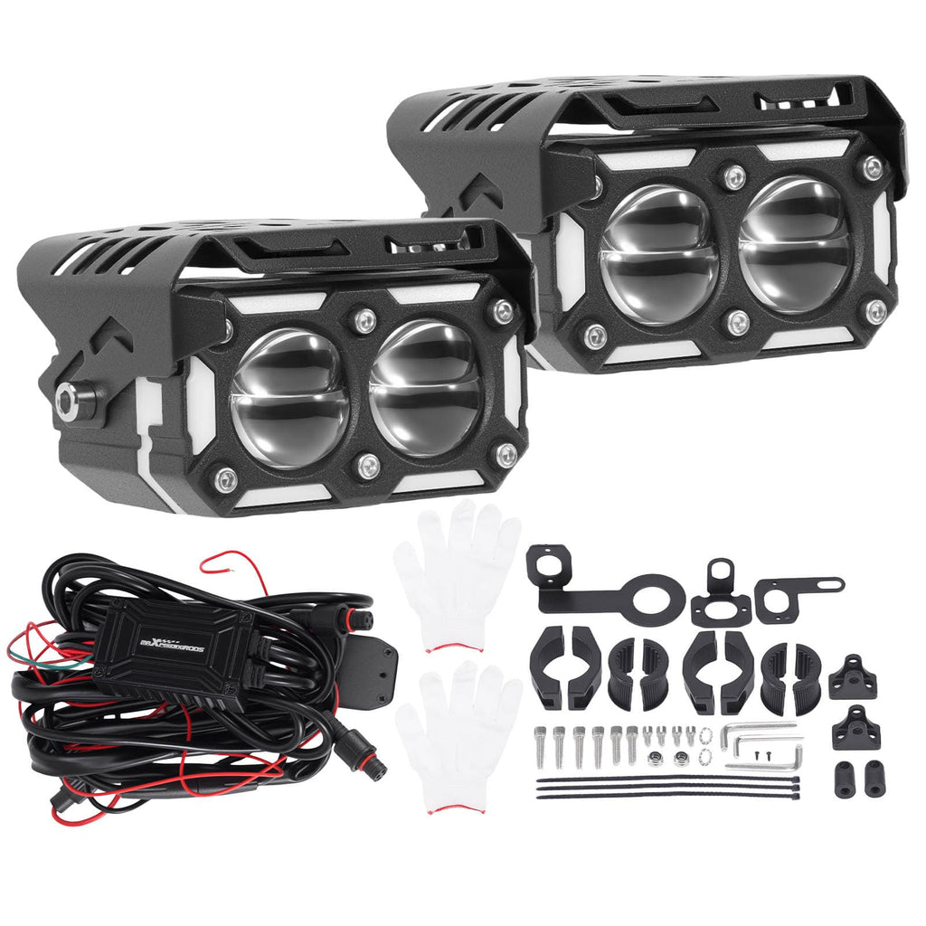 80W LED Auxiliary Lighting for Motorcycle ATV Quad 3200K 6000K IP67 Aluminum