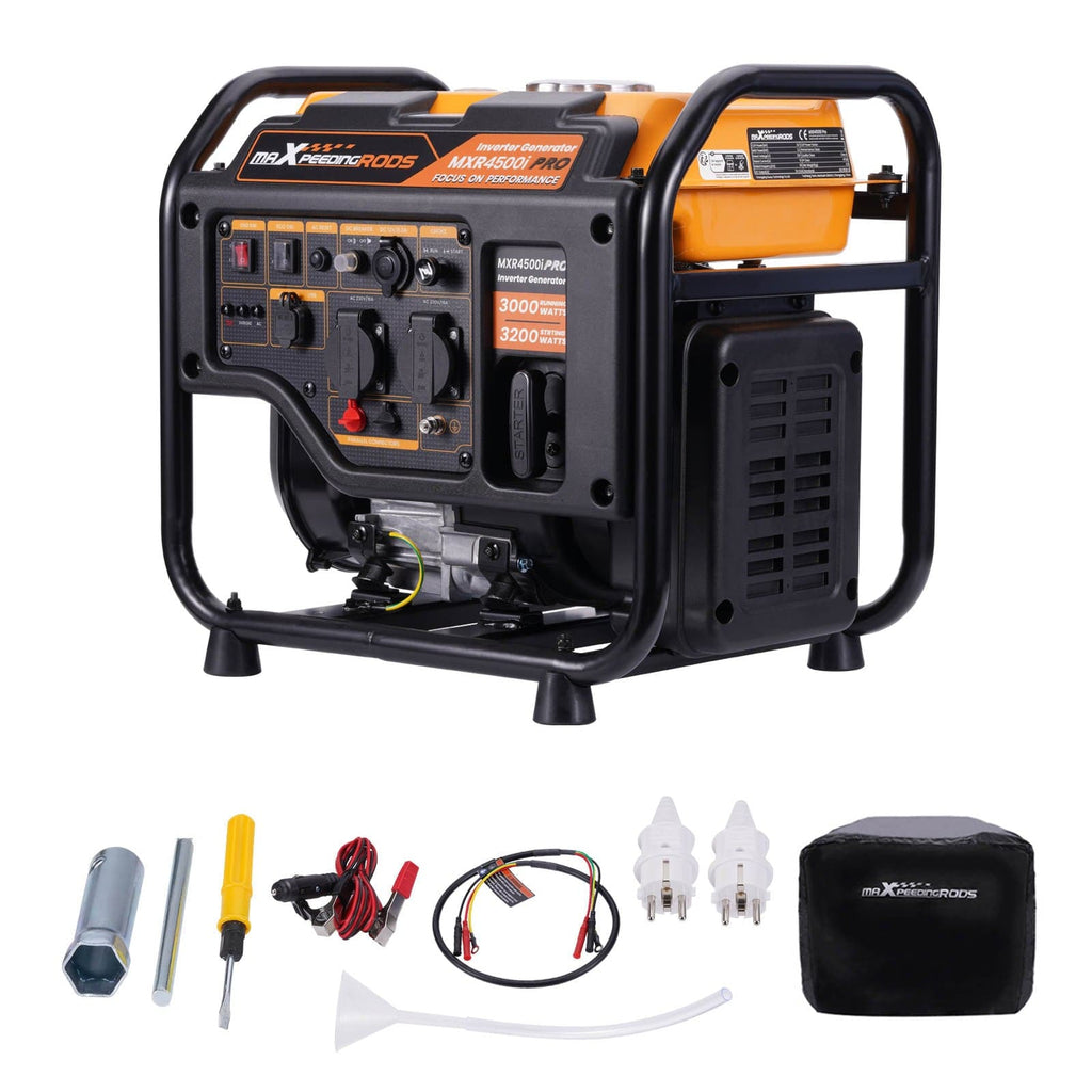 2x 3200W Inverter Generator Petrol Portable Power Generator +Parallel Boxes