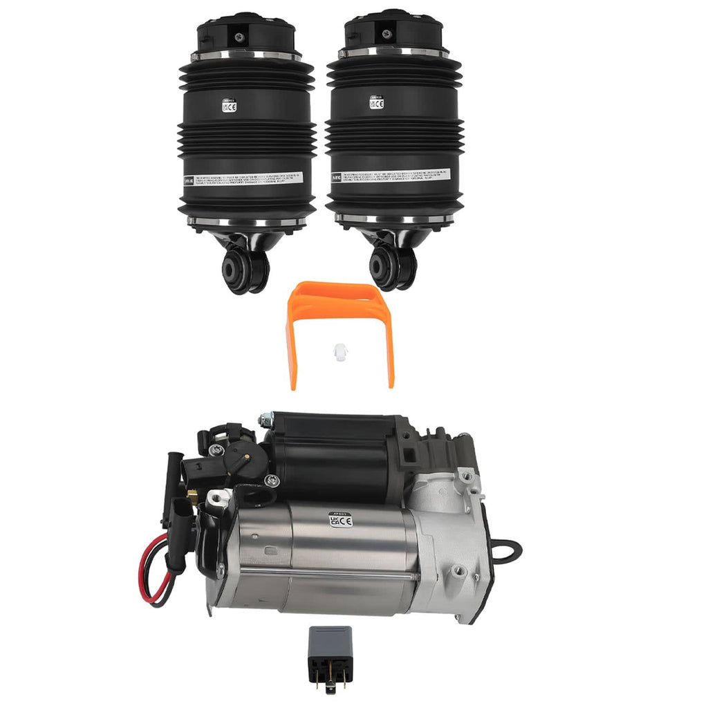 2x Air Spring 2-Pin Rear + Compressor suitable for Mercedes E-Class S211 A2113200925