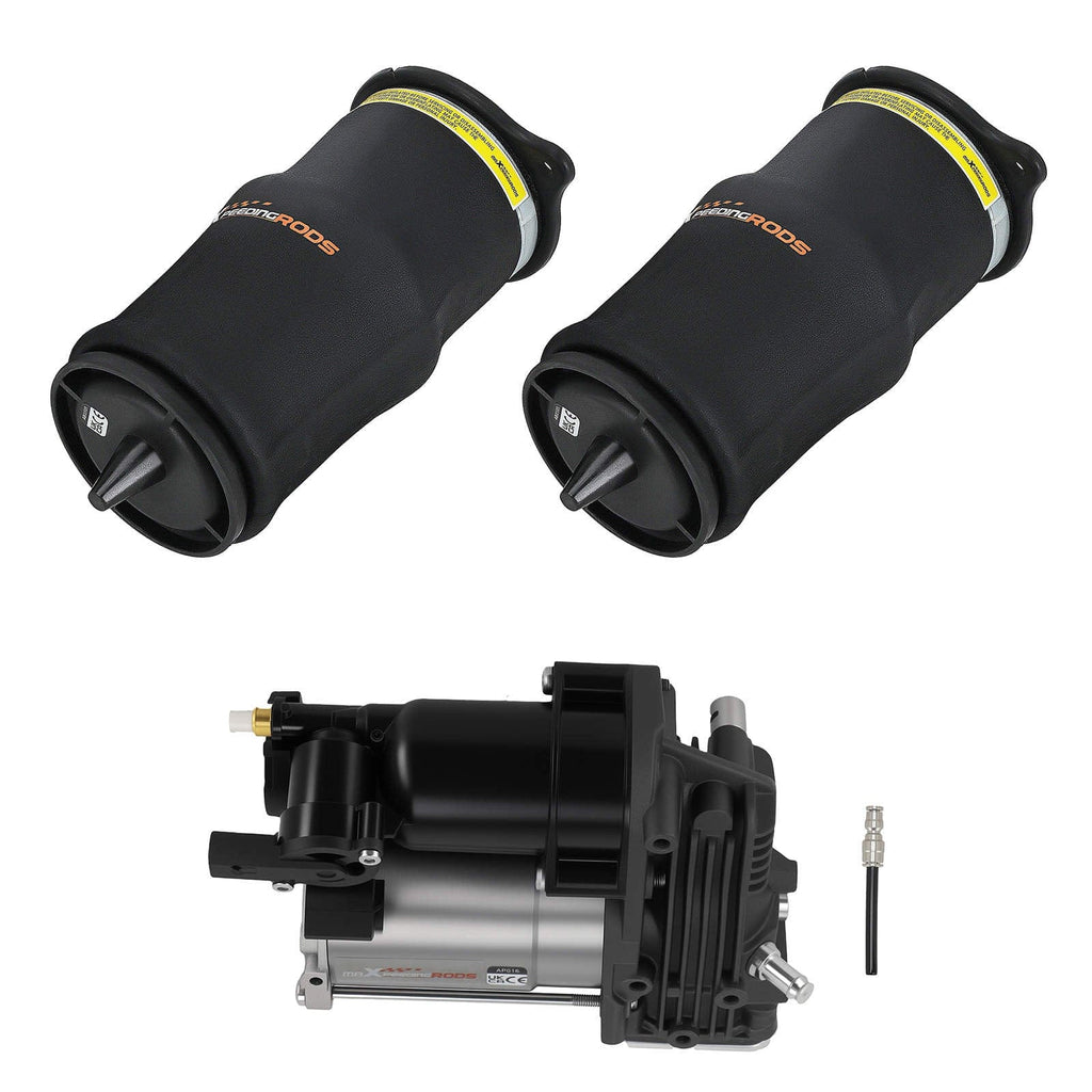 2x air spring rear + air suspension compressor for Mercedes Vito / Viano W639 2003-2014 | A6393280301 A6393200204