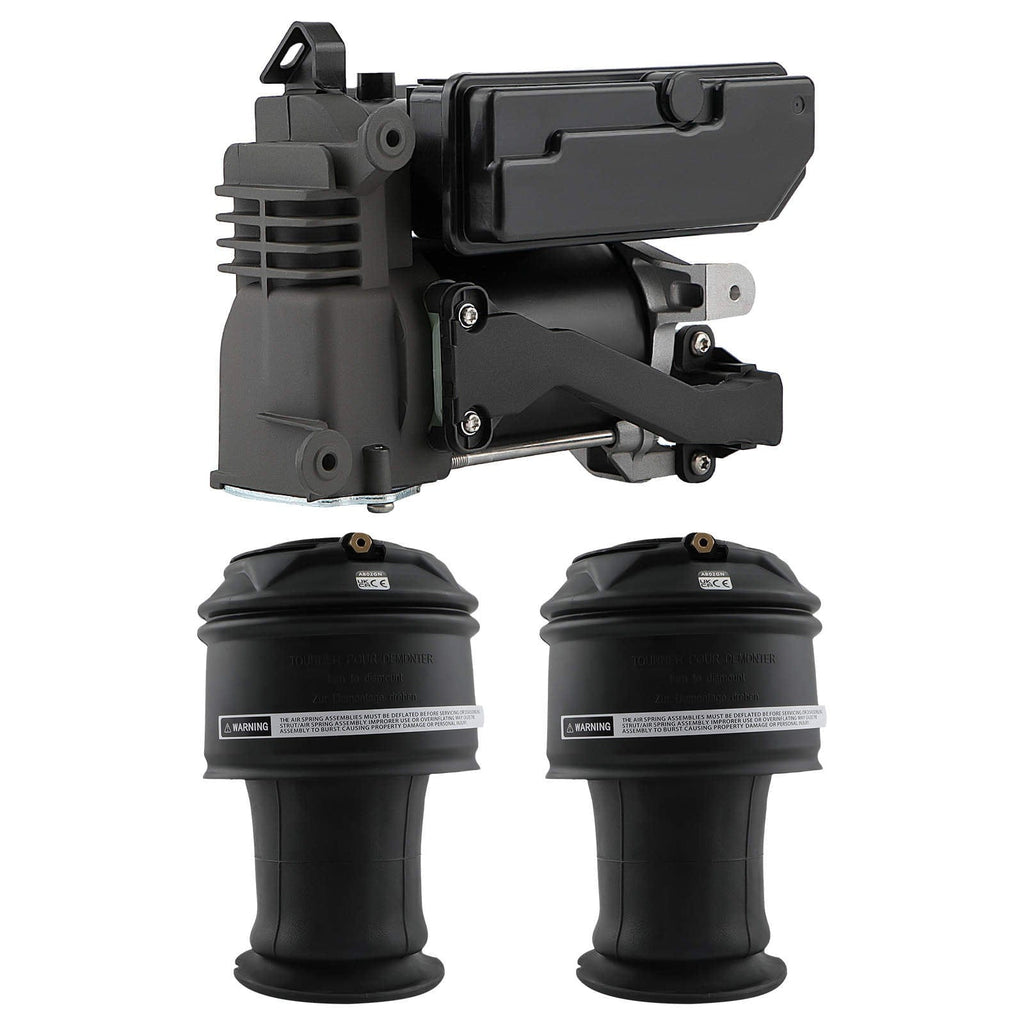 2x Rear Air Suspension Bellows + Compressor suitable for Citroën C4 Grand Picasso I UA 5102R8