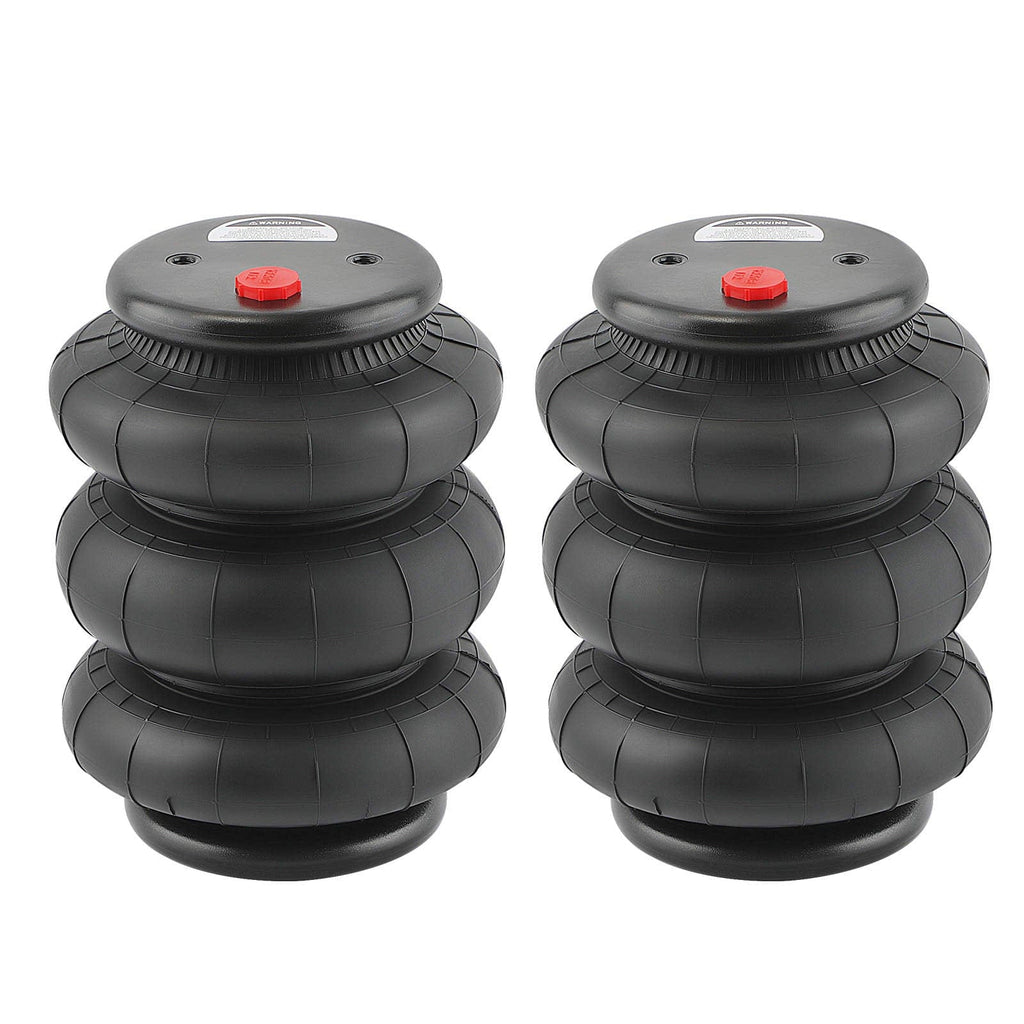 2x Air Suspension Standard 2600lbs 1/2-14NPT Triple Bellow Heavy Duty Truck