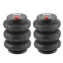 Load image into Gallery viewer, 2x Air Suspension Standard 2600lbs 1/2-14NPT Triple Bellow Heavy Duty Truck