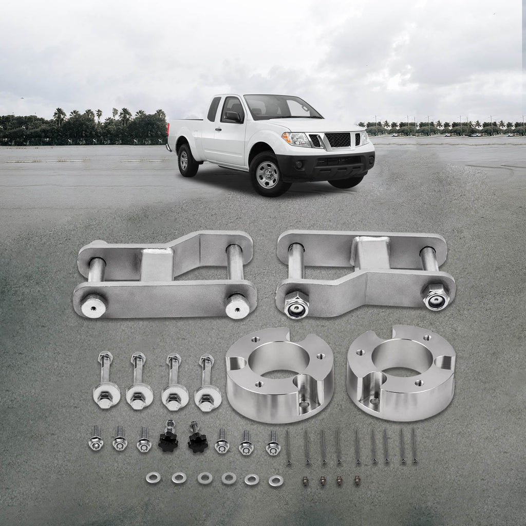 Suspension Lift Kit suitable for Nissan Navara D40 for Coil Strut Spacers & Shackles