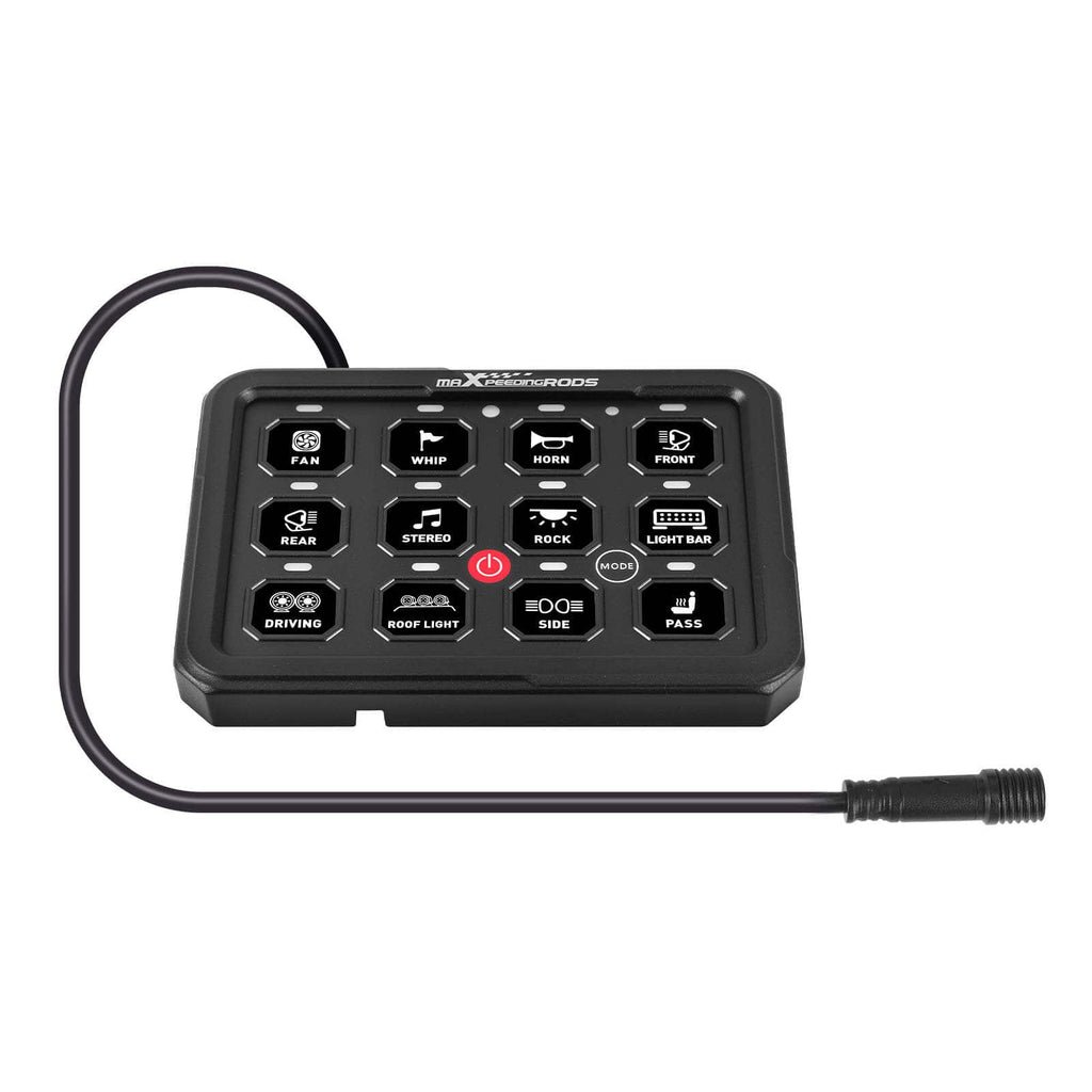 RGB 12-Switch Touch Control Panel for Car 4x4 Off-road Boat 960W