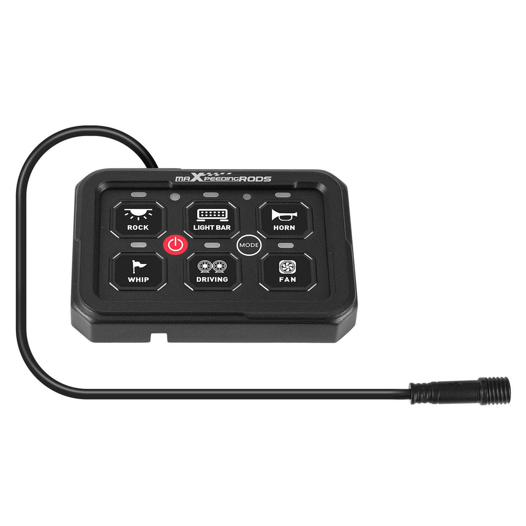Aluminum 6-Button Touch Control Panel for Car Offroad UTV ATV SUV 12V-24V