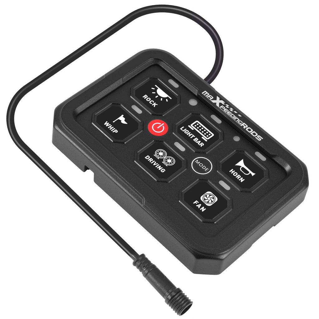 Aluminum 6-Button Touch Control Panel for Car Offroad UTV ATV SUV 12V-24V