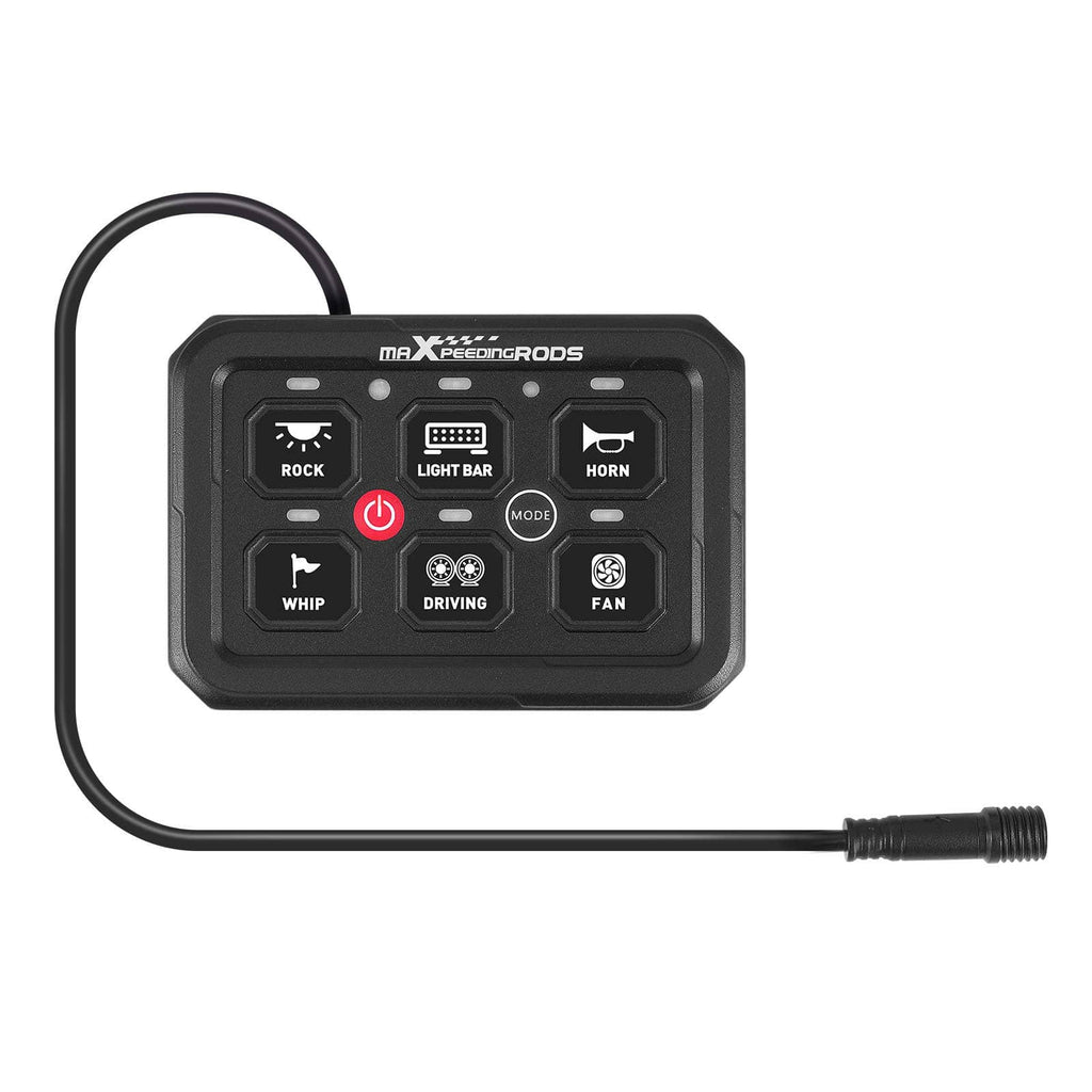 Aluminum 6-Button Touch Control Panel for Car Offroad UTV ATV SUV 12V-24V
