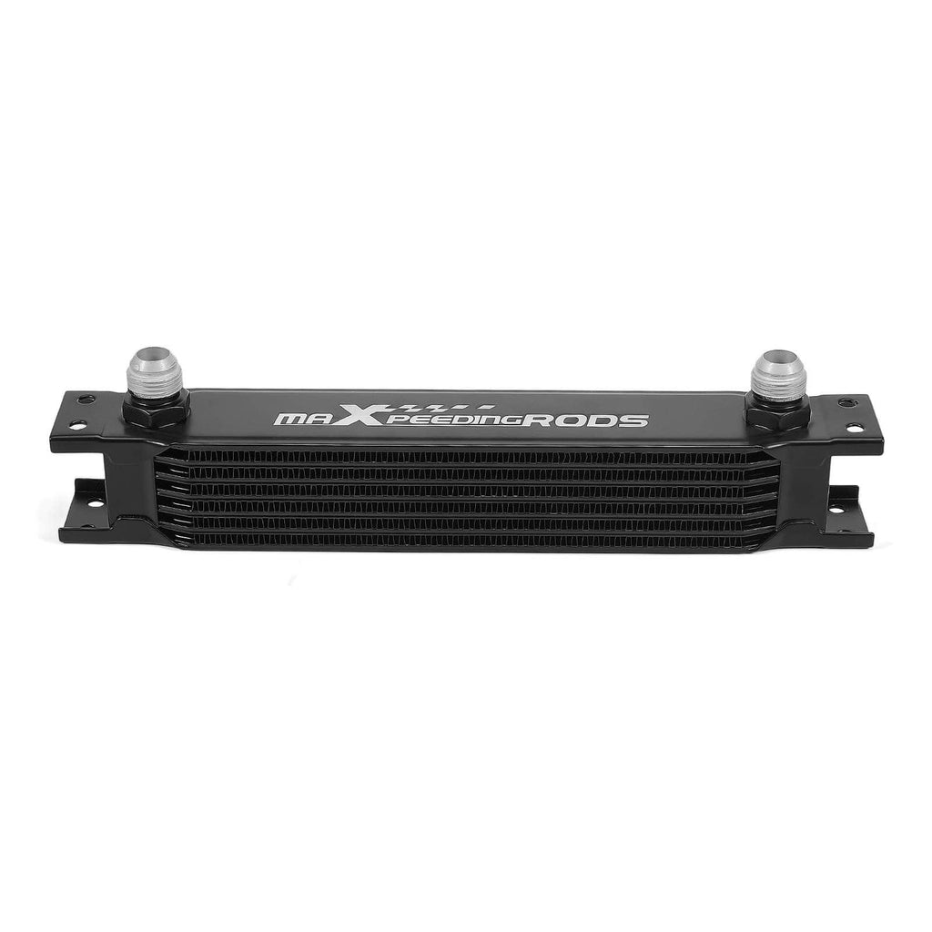 Universal 7 ROW Aluminum Transmission Oil Cooler AN10 Adapters Kit