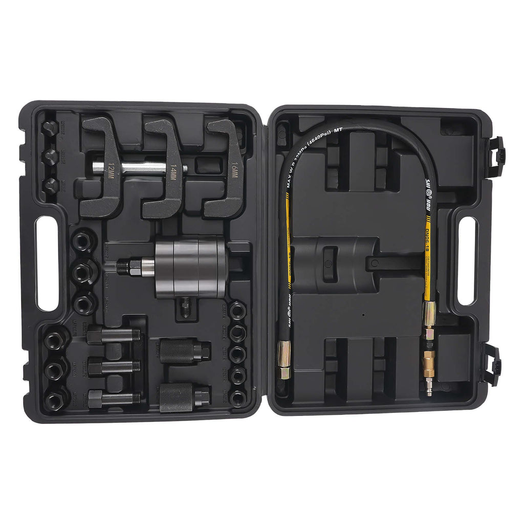 Professional Pneumatic Diesel Injector Puller with 19 Adapters