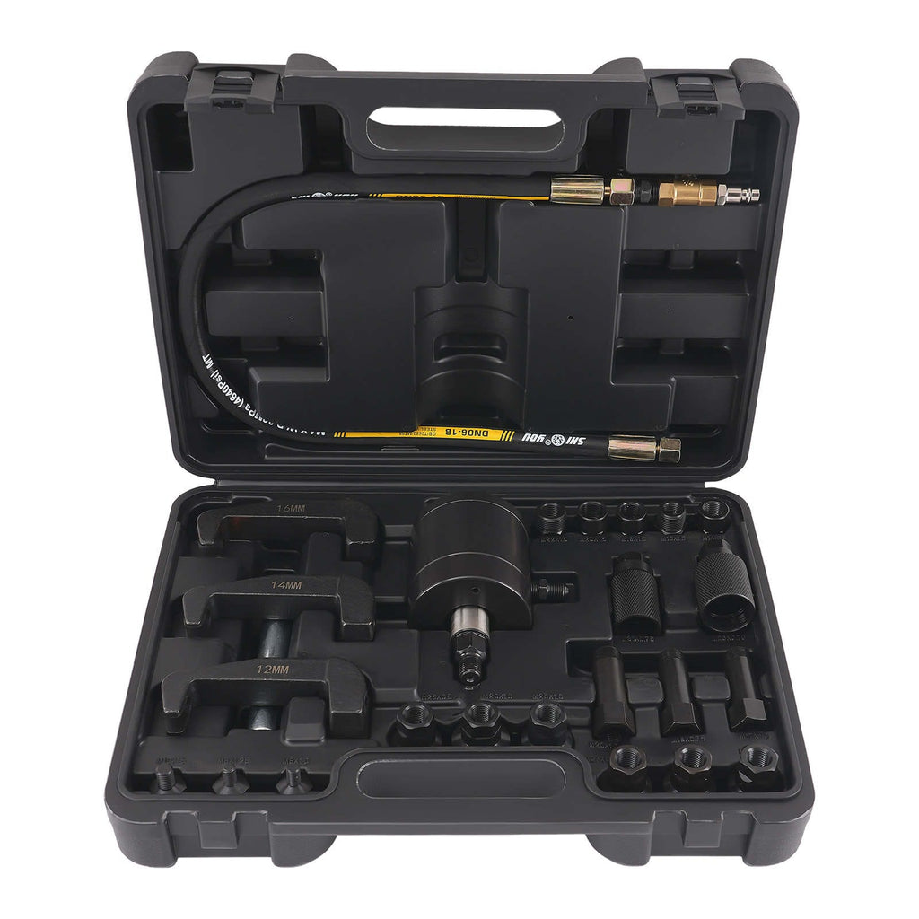 Professional Pneumatic Diesel Injector Puller with 19 Adapters