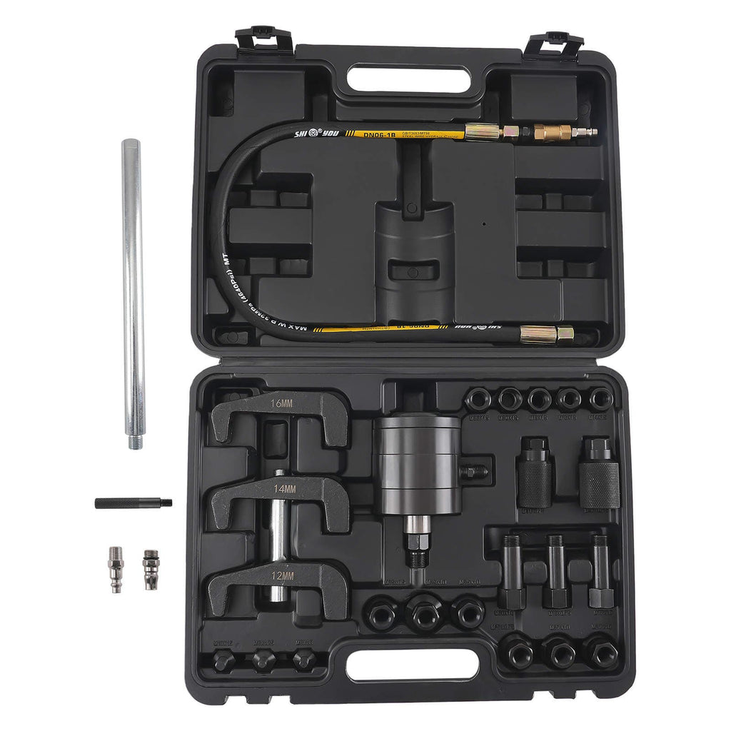 Professional Pneumatic Diesel Injector Puller with 19 Adapters