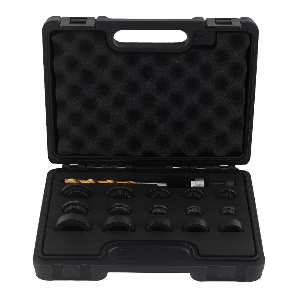 Hole punch set 17-piece for parking sensors in bumpers 17-32 mm carbon steel HSS-G