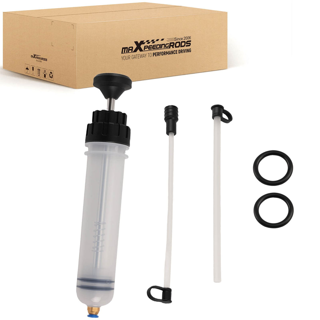 Manual Fluid Extractor Pump 200 cc with 2 Hoses for Engine Oil, Transmission Oil and Brake Fluid, Car, Motorcycle and Boat