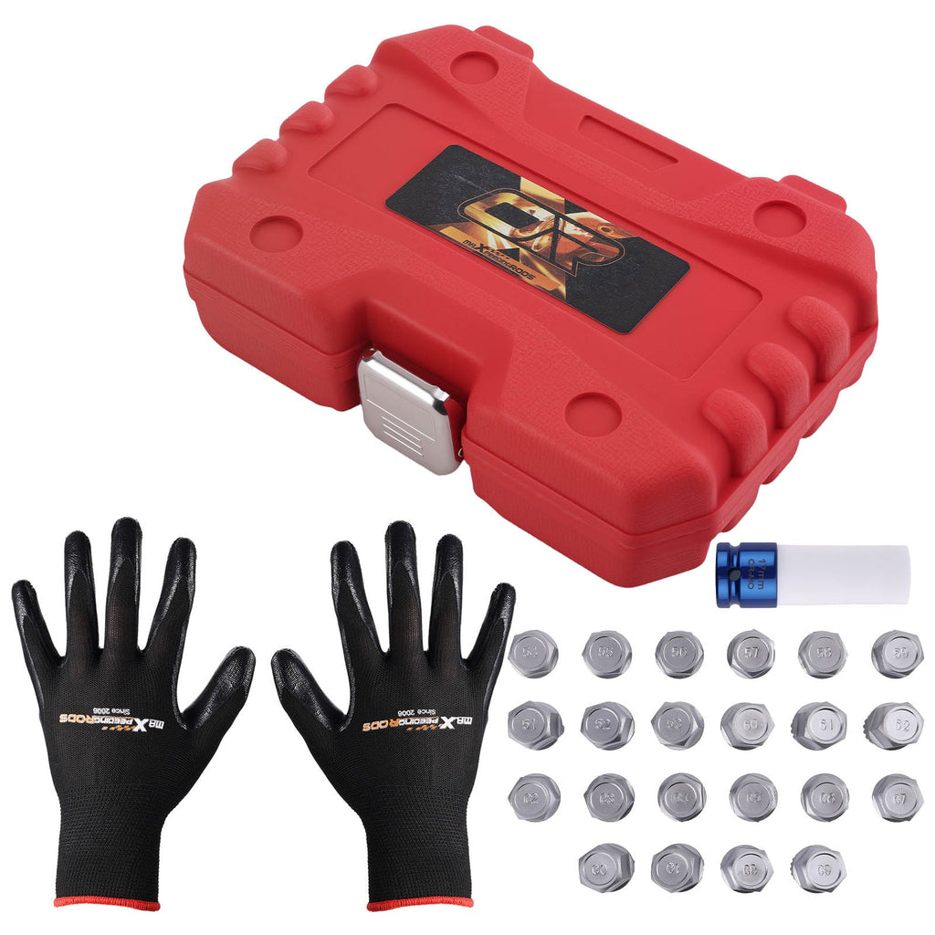 23-pc. Wheel Lock Lug Nut Removal Tool Socket Set Key suitable for VW