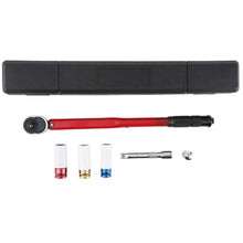 Load image into Gallery viewer, Torque wrench 40Cr ±4% with 3 special sockets 17/19/21mm and transport box