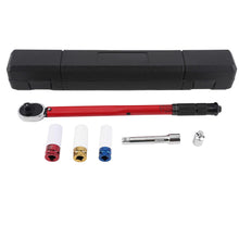 Load image into Gallery viewer, Torque wrench 40Cr ±4% with 3 special sockets 17/19/21mm and transport box