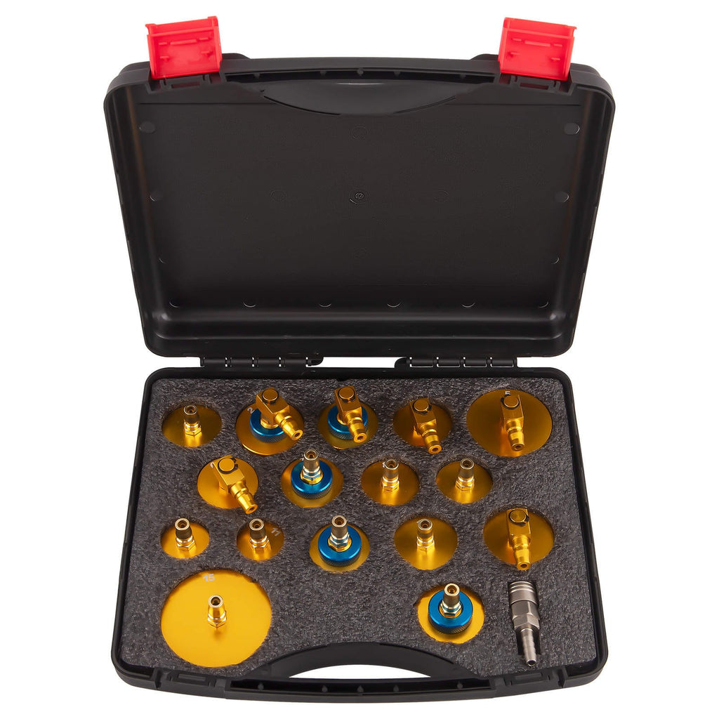 17x Brake Master Cylinder Bleed Adapters Set Brake Fluid Bleeder Adapter Kit