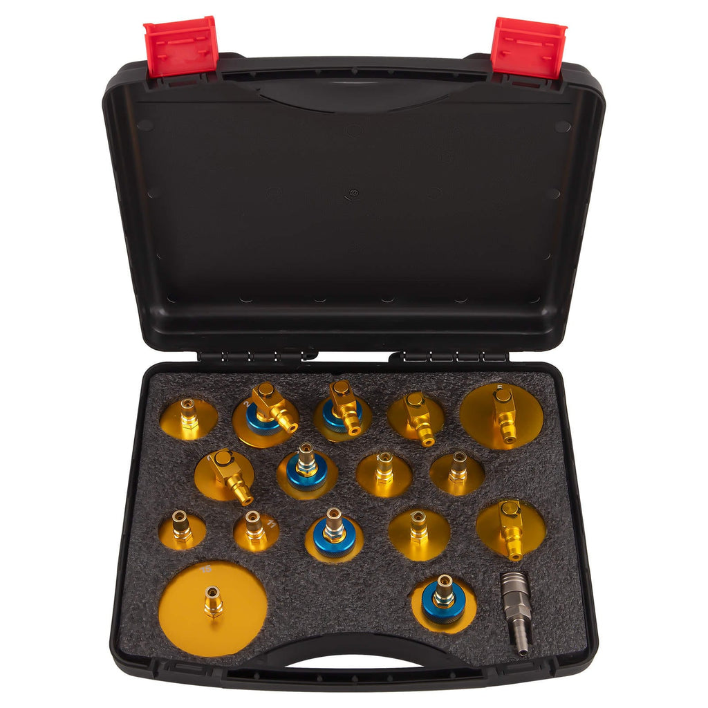 17x Brake Master Cylinder Bleed Adapters Set Brake Fluid Bleeder Adapter Kit