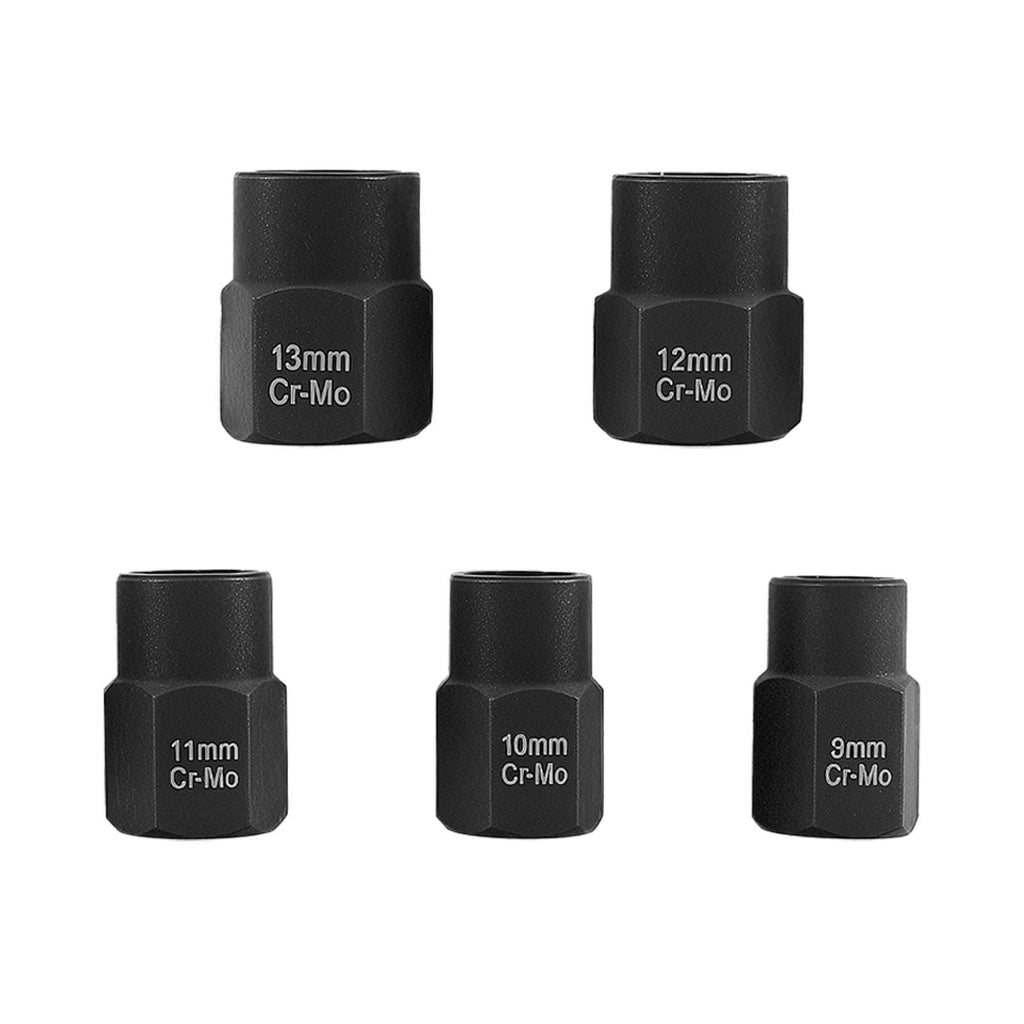 Nut Removers 11 Pieces 9-19mm for Damaged Bolts Chrome Steel