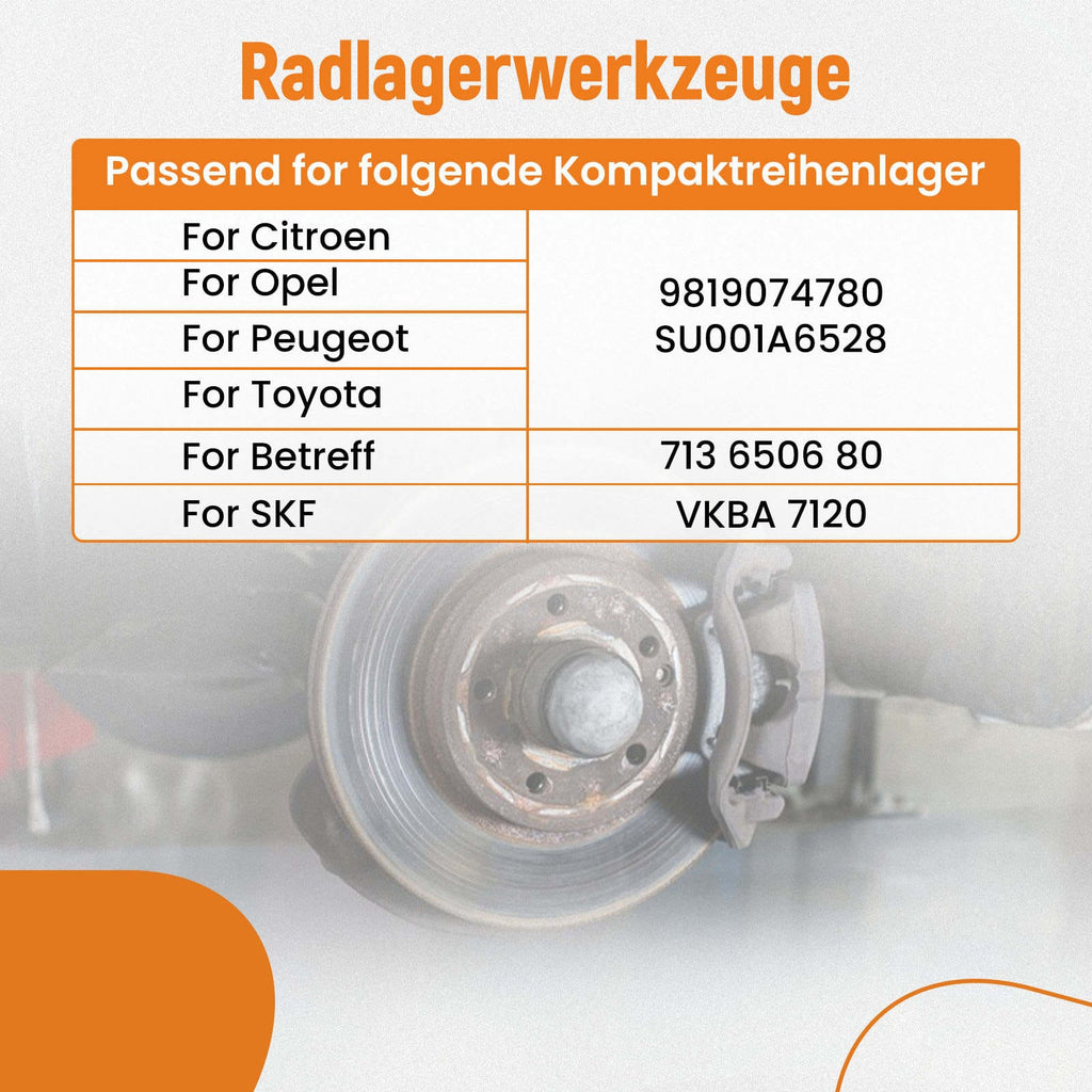 Wheel Bearing Tool suitable for Citroen, Opel, Peugeot, Toyota J-0562