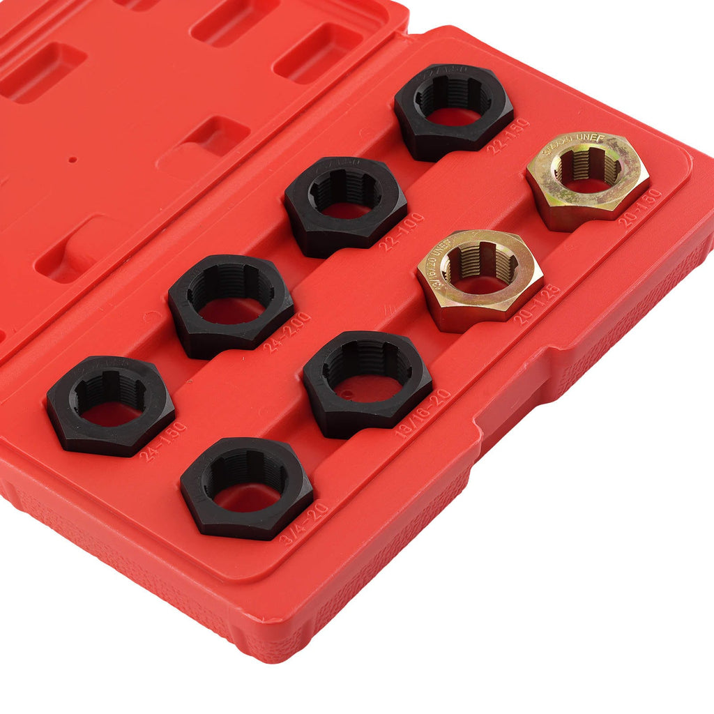 8-piece Axle Thread Repair Die Set suitable for FWD M24x1.5 M22x1.0 M20x1.25